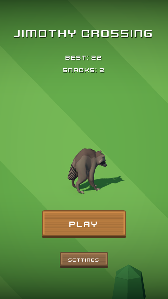 The Jimothy Crossing home screen